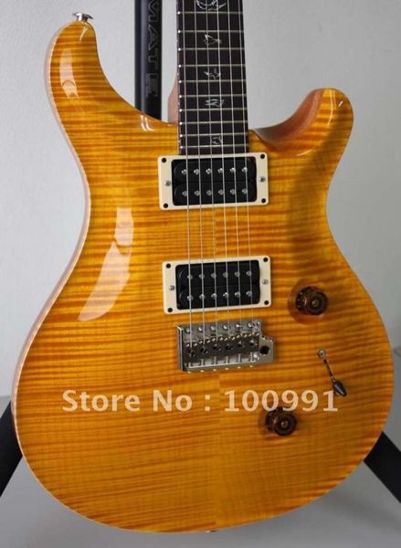 

promotion 24 private stock paul smith yellow flame maple electric guitar white mother of pearl birds inlay tremolo bridge w2576498