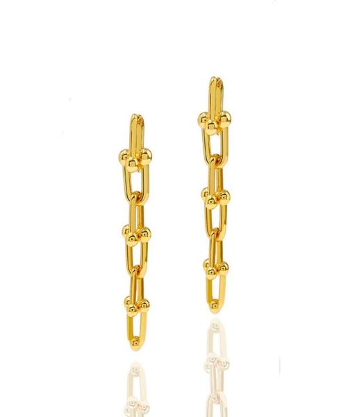 

new stainless steel heart 7cm shape stud utype t earrings for women fashion genuine jewelry rose goldsilvergold love earring en3430500, Golden;silver