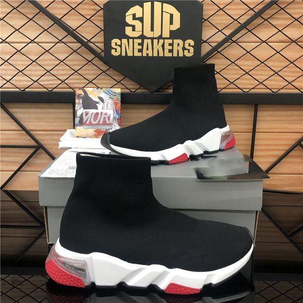 

paris sock casual shoes men women fashion plate-forme designer sneaker slip-on speed trainer black air sole outdoor sneakers luxury breathab