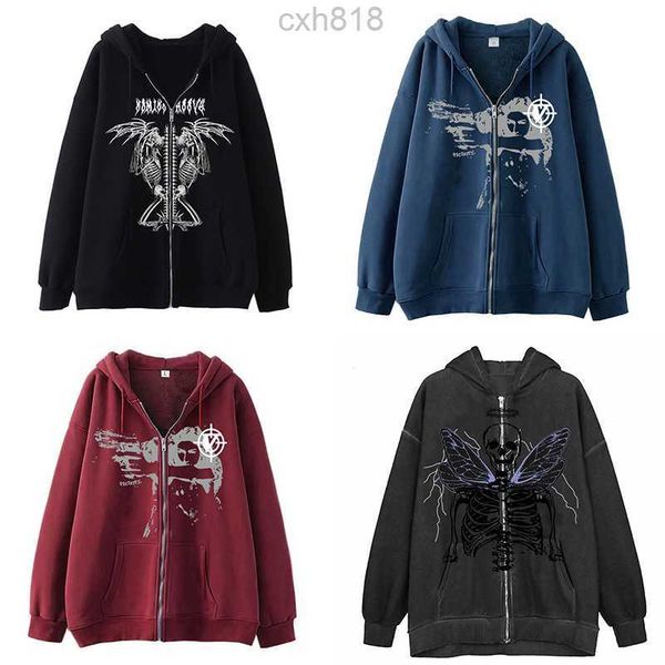 

luxury designer men hoodies trendy brand women's personalized printed zippered cardigan hooded jacket for couples casual thickened warm, Black