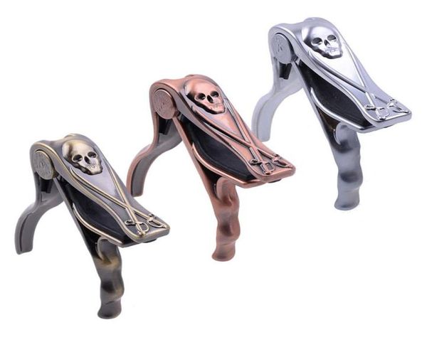

alice a007h pirate skull aluminum alloy acoustic folk guitar capo clamp6770908