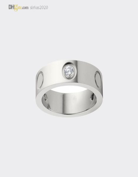 

designer rings love ring carti band 3 diamonds ring silver womenmen luxury jewelry titanium steel goldplated never fade not alle7008333