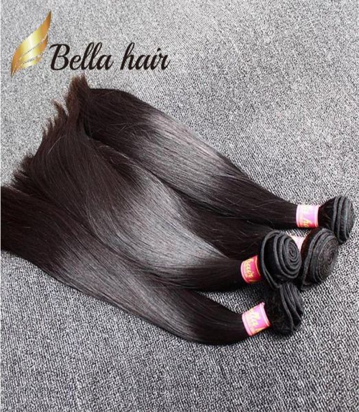 

malaysian hair weft 3pcslot straight weave natural black color bellahair8487056