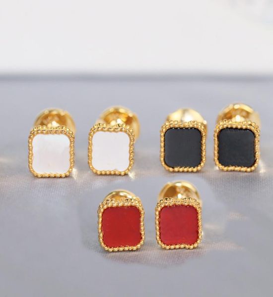 

luxury designer mini clover stud earrings love cleefing earring classic charm earrings jewelry couple gift pendant screw party wed4064807, Golden;silver