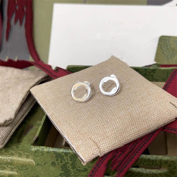 

retro stud ggity designer charm earrings interlocking letter g eardrop women simple style party earring with box 368834, Golden;silver
