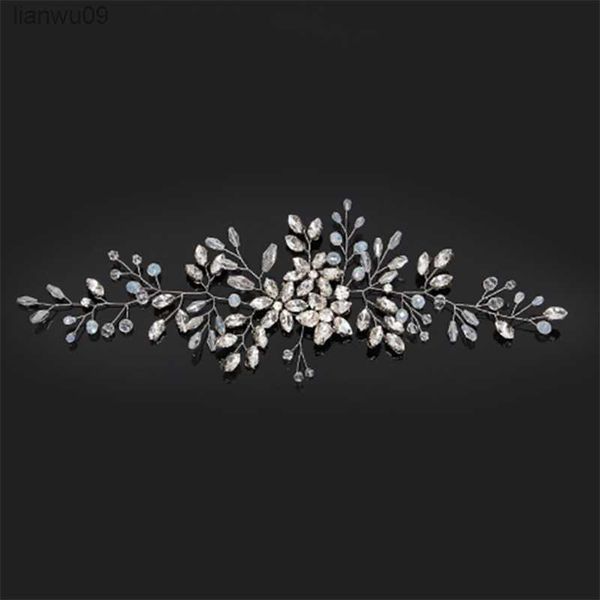 

rhinestones wedding headdress decoration bridal accessories shiny banquet handmade ornaments party for women l230704, White;golden