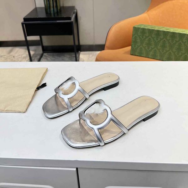 

women men leather ggsity slide slipper sandals designer slides causal non-slip slides summer flip flops outdoor flower platform ghbv, Black