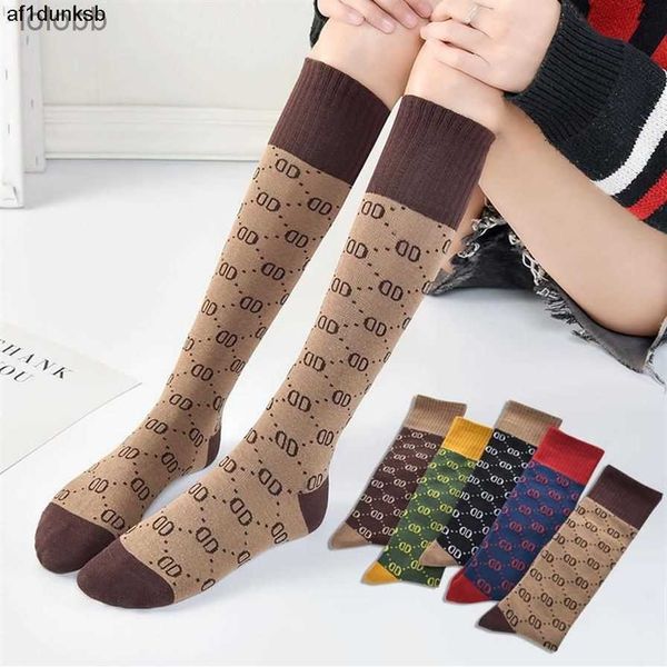 

ggity designer womens socks five pair luxe sports winter letter printedsock embroidery cotton 2g5l with box242, Black