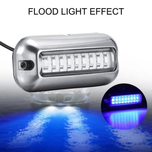 

50w stainless steel led underwater pontoon ocean ship beam light yacht stern light fishing night swimming pool accessories7825664