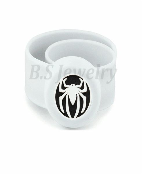 

spider kids silcone adjustable mosquito repellent bangle essential oil diffuser slap bracelet with stainless steel diffuser locket8669100, Silver