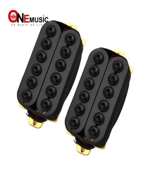 

a set adjustable metal double coil electric guitar pickups humbucker punk black4655435