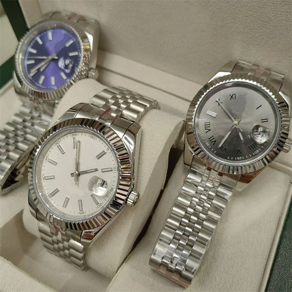 

clean factory designer watch men datejust vintage watch 36/41mm 28/31mm 126300 plated gold orologio. pink white dial luxury watches dh03 c23, Slivery;brown