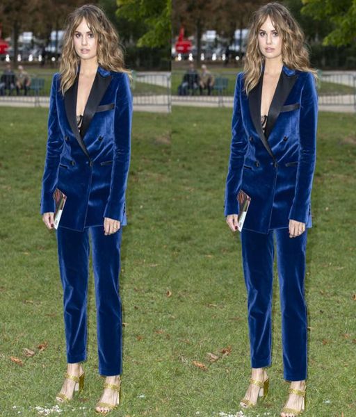 

blue velvet mother of the bride suits satin black lapel celebrity evening dresses formal outfit for weddings tuxedos blazer jacke8014092, Black;red