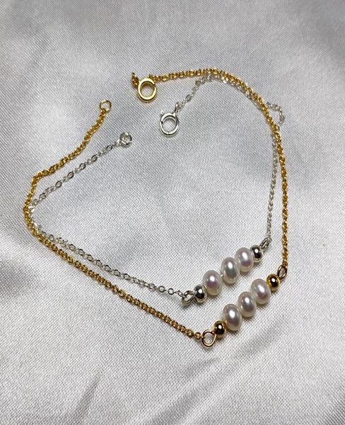 

pearl bracelet 925 silver bracelets 45mm high gloss potato pearl bracelet for women fashion jewelry girlfriend gift3054061, Black