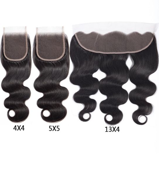 

human hair swiss 13x4 lace frontal closure ear to ear or 4x4 human hair lace closure or 5x5 lace closure straight body wave deep k1832668, Black;brown