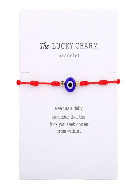 

7 knots blue evil eye bracelet paper card bracelet adjustable lucky red string bracelets couple jewelry friendship bracelet 1pscs8034314, Golden;silver