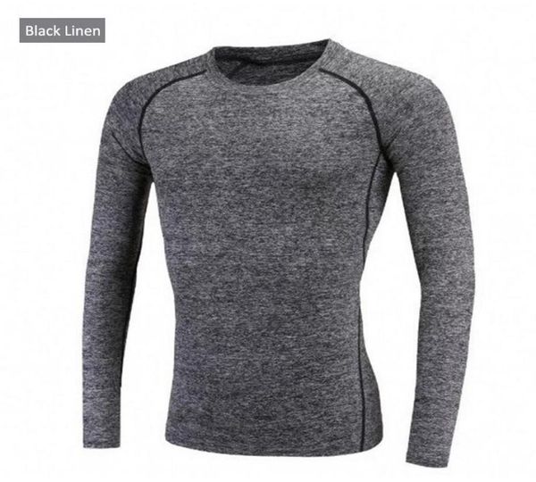 

autumn and winter outdoor sports men long sleeved sports quick drying tight fit fitness suit tshirt has a strong elasticity7742364
