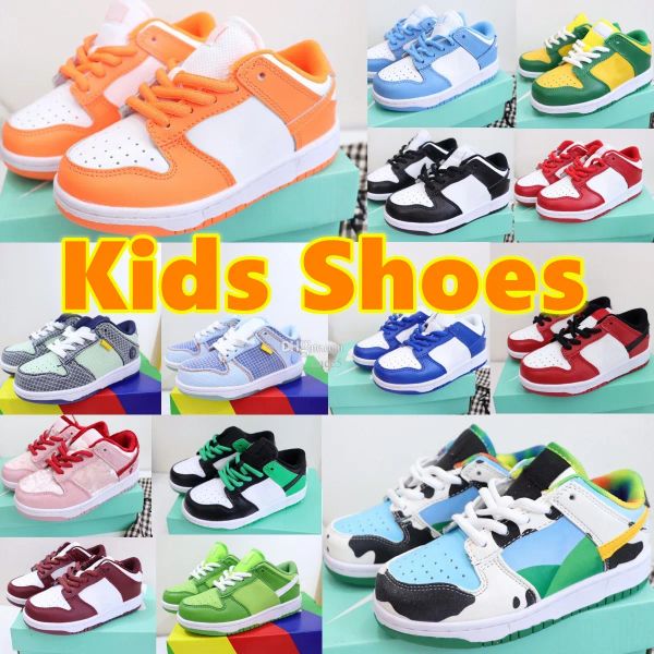 

toddlers kids designer shoes low boys girls sneakers pink blue chunky skateboard trainers infants children youth kid shoe size 22-35, Black