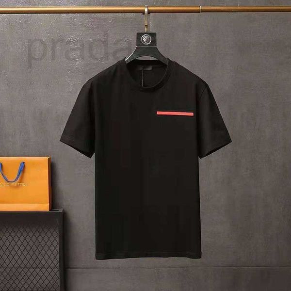 

men's t-shirts designer mens t shirt men s designer shirts round neck double thread spring summer letter high street loose trend short, White;black