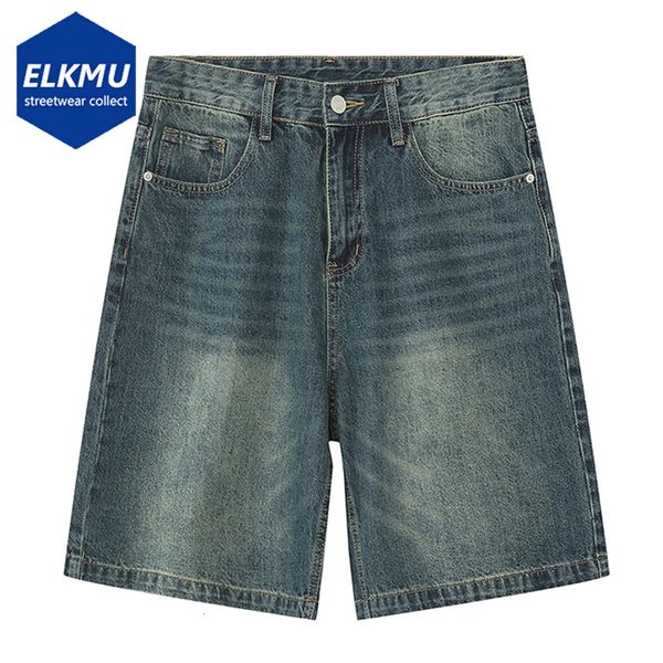 

men's shorts men vintage blue denim shorts summer casual loose jeans shorts retro harajuku streetwear hip hop y2k shorts man 230715, White;black