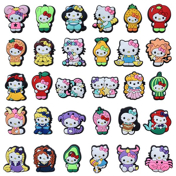 

anime charms wholesale childhood memories funny girls kitten cat gift cartoon charms shoe accessories pvc decoration buckle soft rubber clog, Blue