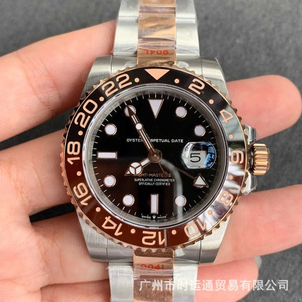 

luxury r olax watches usa shop high end timepieces online laolijia men's greenwich gmt watch coke circle sprite ceramic mechanical fact, Slivery;golden