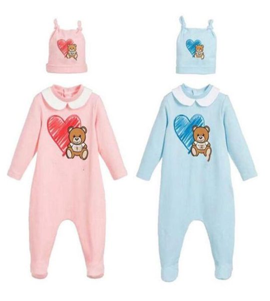 

new baby boy girl rompers long sleeved plaid infant jumpsuithat 2pcs outfit kids newborn baby clothes jumpsuit3791764, Blue