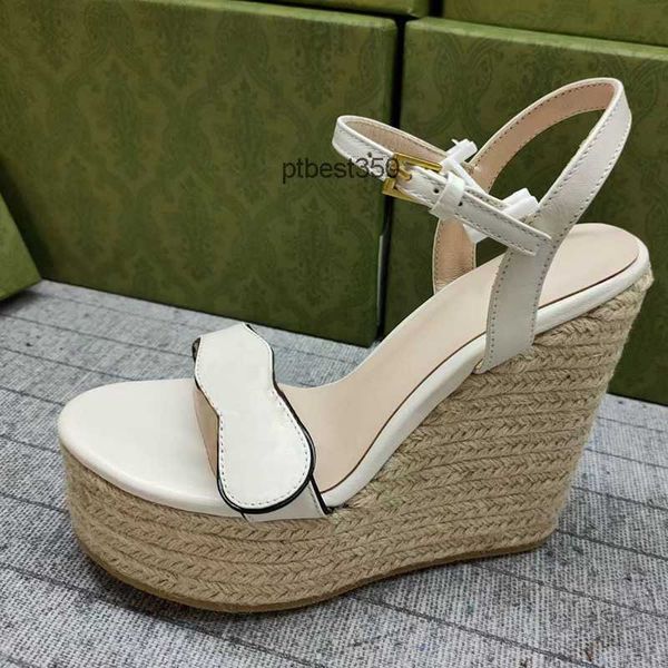 

high espadrille ggly g beach designer black leather wedge heels double sandals sandal summer women wedding platform shoes 35-42