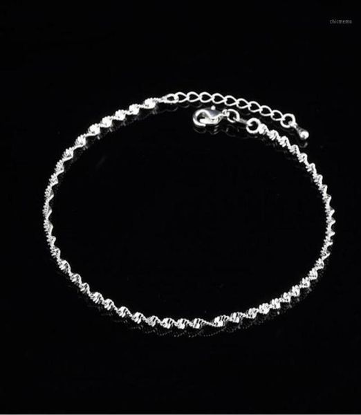 

fashion ed weave chain for women anklet 925 sterling silver anklets bracelet for women foot jewelry anklet on foot19358611, Red;blue