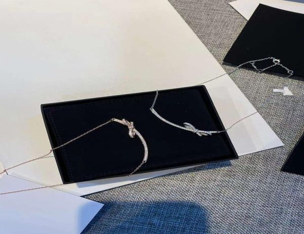 

overseas fragrant granny bow line smart necklace silver rose gold1372744