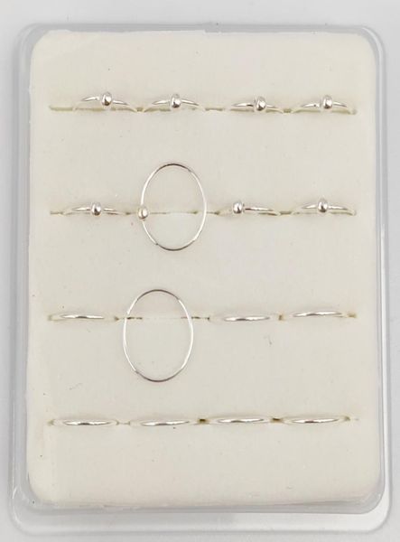 

925 sterling silver piercing nose ring hoop classic small thin 22g 8mm nose jewelry1978407