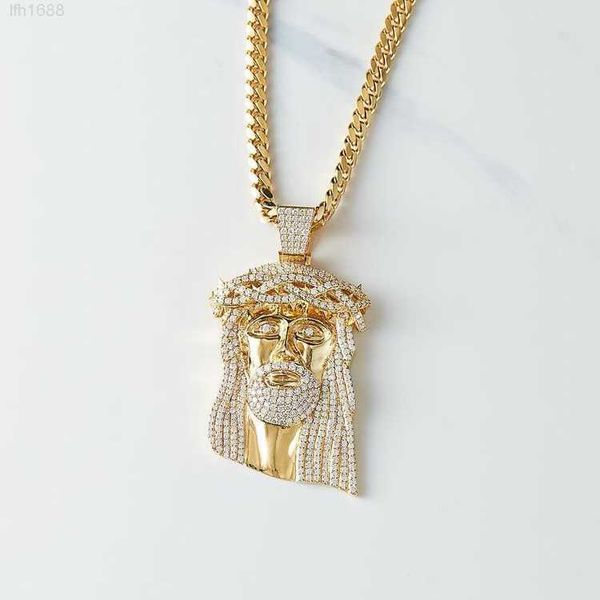 

men custom 925 silver 10k gold iced out moissanite hip hop jewelry jesus pendant