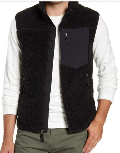 

pataa promotion fashion thick warm classic vest retro-x spring autumn winter couple models lamb cashmere fleece men's women's new, Black;white
