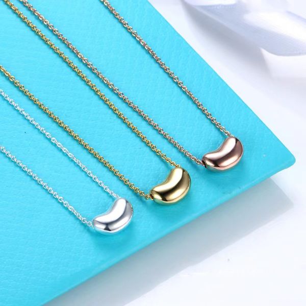 

desinger necklace gold heart necklace love necklaces smile fashion 925 sterling silver chain diamond necklaces women's personality tita