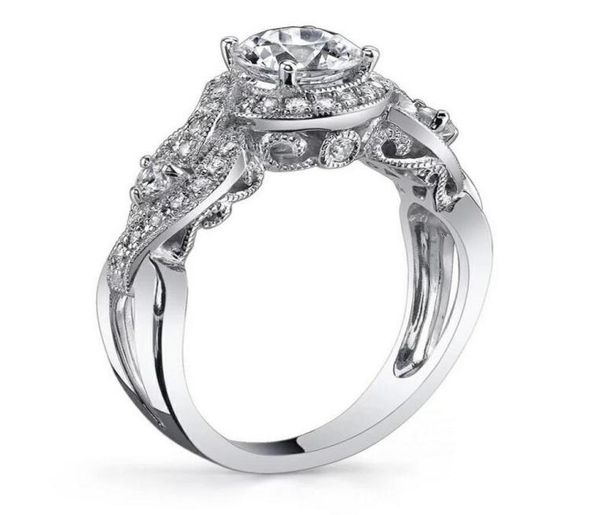 

2017 new whole luxury jewelry 925 sterling silver white z cz diamond sona gemstones women wedding flower band ring gift si5789792