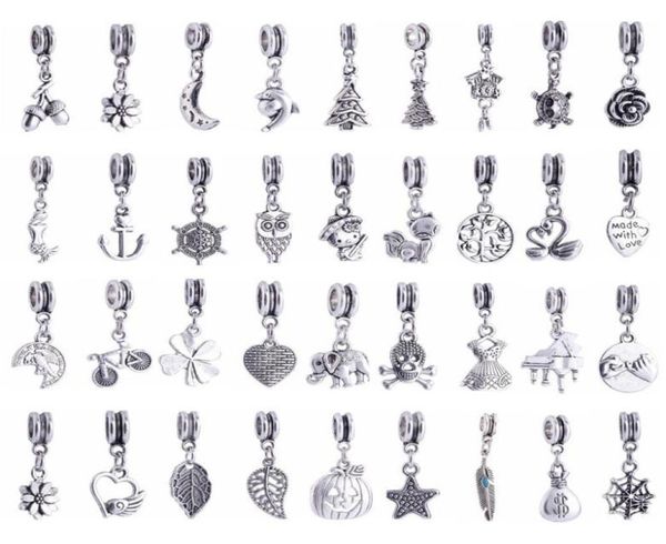 

mix style big hole loose beads charm for p diy jewelry bracelet for european bracelets women jewelry kka10852695359, Black