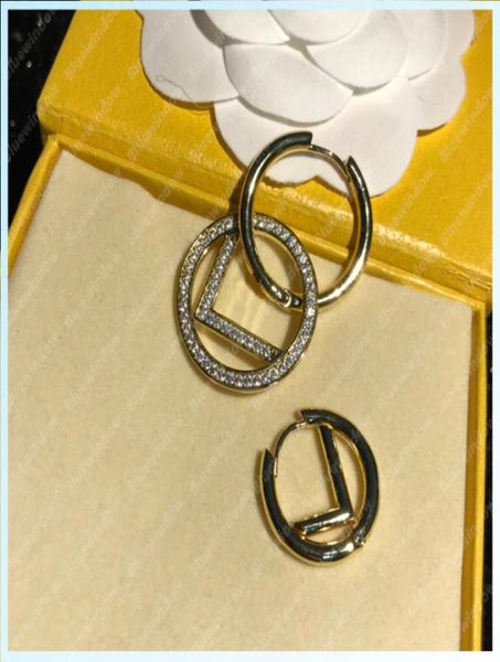 

women hoops earrings diamonds hoop earring designer womens jewelry luxurys earrings designer letter f symbole studs bluewindow b212686069, Golden;silver