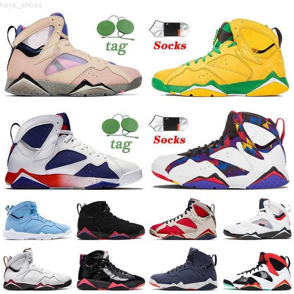 

2023 jumpman 7 fashion designer basketball shoes women men 7s psgs french blue petent white black green purple oregon ducks sports sneakers