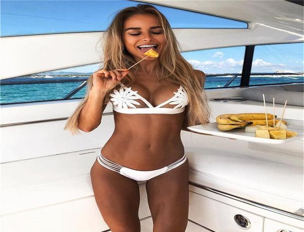 

bikini set women swimsuit swimwear flower bathing suit maillot de bain femme hollow out beach wear24309309076