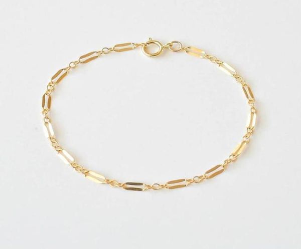 

14k gold filled chain bracelet handmade boho charms bracelets vintage anklets for bridesmaid gift women jewelry2956253, Golden;silver