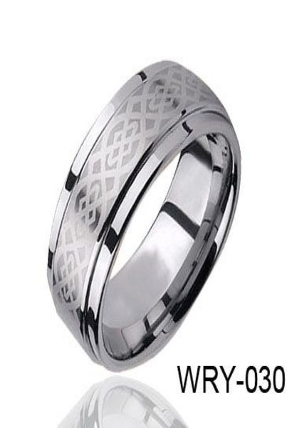 

fashion jewelry ring laser celtic tungsten ring mens ring wry030 s9821824, Silver