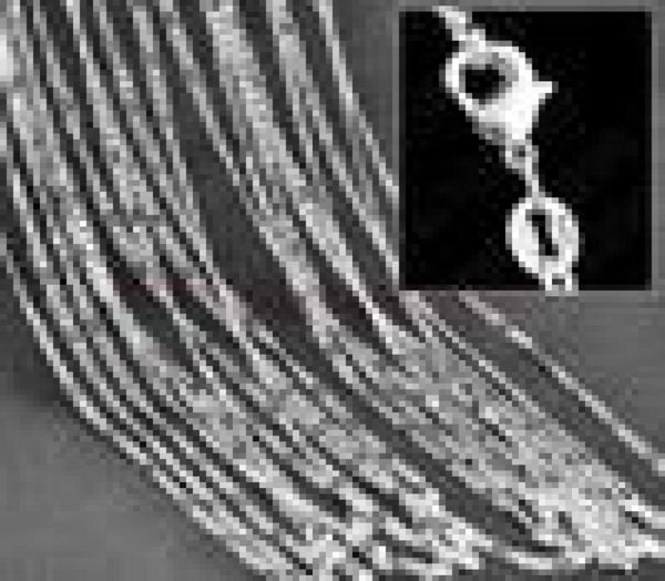 

10pcslot 2mm figaro chain 925 sterling silver jewelry necklace chains with lobster clasps size 16 18 20 22 24 26 28 30 inch7054421