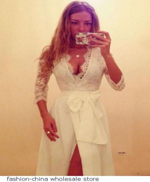 

vintage winter evening dresses split side floor length custom made long half sleeves women formal events party evening prom d6966056, Black;red