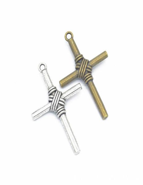 

bulk 100 pcs large size cross charms cross pendant 4932mm good for diy craft jewelry making8078574, Bronze;silver