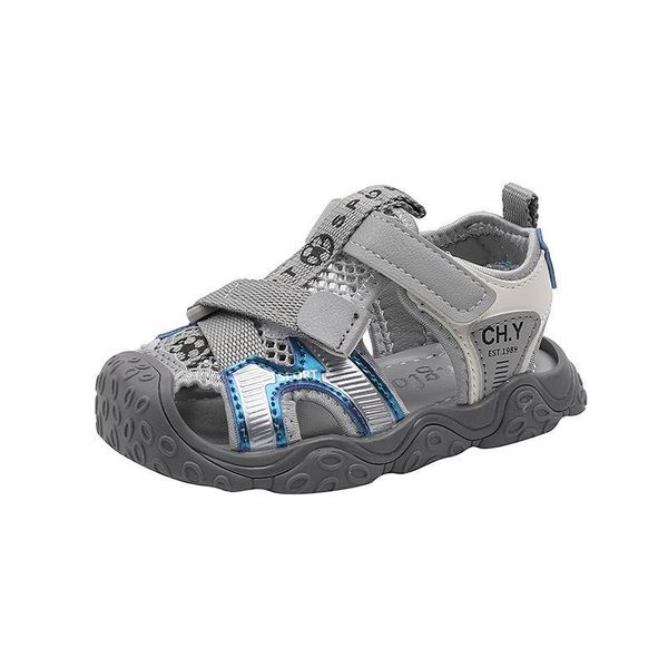

sandals kids shoes summer children soft sole boys beach f12834, Black;red