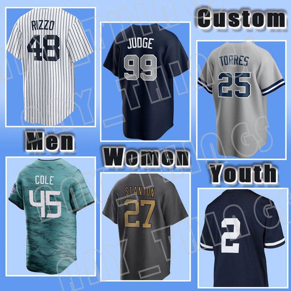 

99 aaron judge baseball jerseys 2 derek jeter 45 gerrit cole 2023 all-stars dj lemahieu anthony rizzo 55 carlos rodon josh donaldson giancar, Blue;black