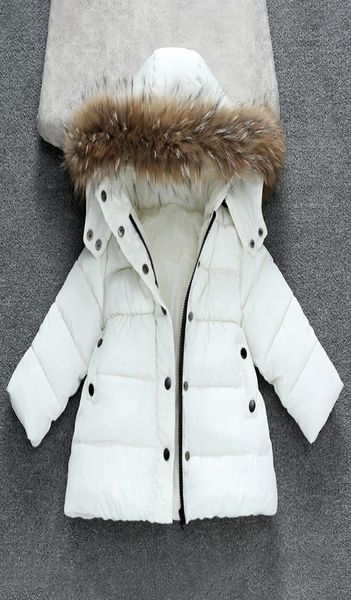 

kids coat baby boys girls winter outwear childrens parkas jackets child warm thick fur collar hooded long down coats3771843, Blue;gray