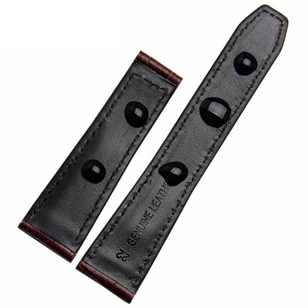 

blazers for maurice lacroix eliros watchband first layer calfskin 20mm 22mm with folding buckle black brown cow genuine leather strap, White;black
