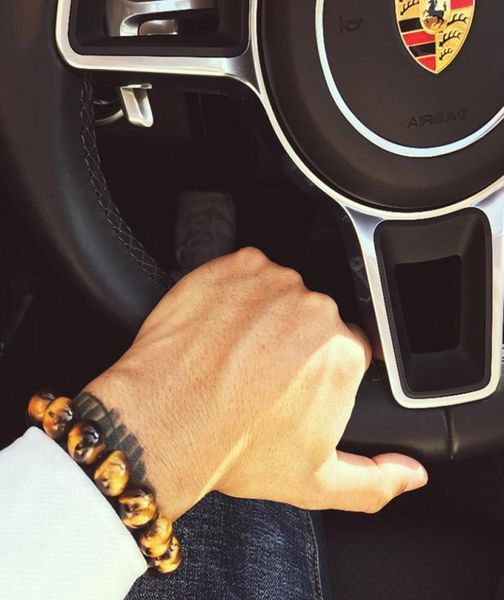 

bead bracelet tiger eye 12mm men039s mature charm wrist ornament5077144, Black