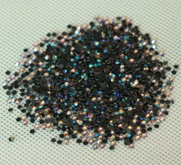 

6ss 2mm dmc crystal fix rhinestone ironon light peach ab fix stones ss69741093, Black